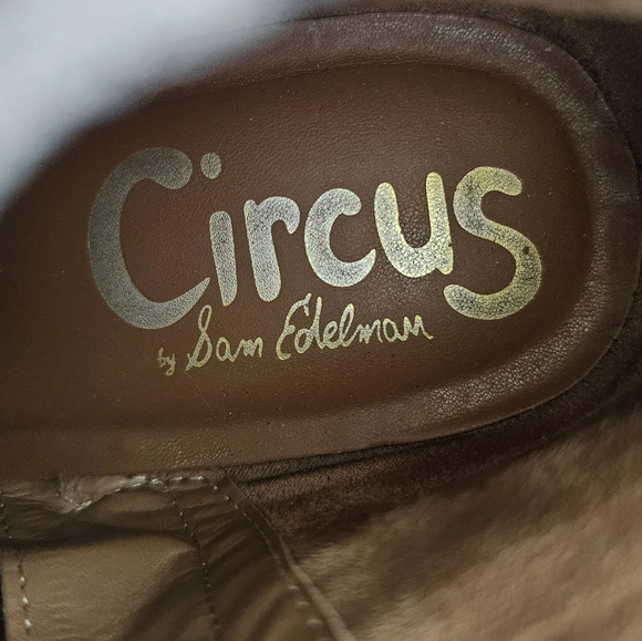 Circus Sam Edelman Phoenix perforated ankle boots tan size 10 - Picture 10 of 13